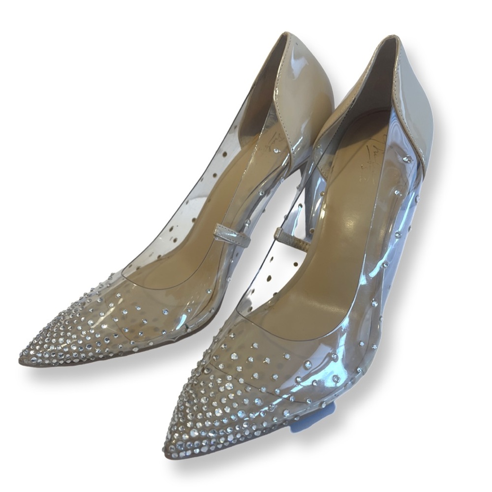 Thalia Sodi see through heels with gems